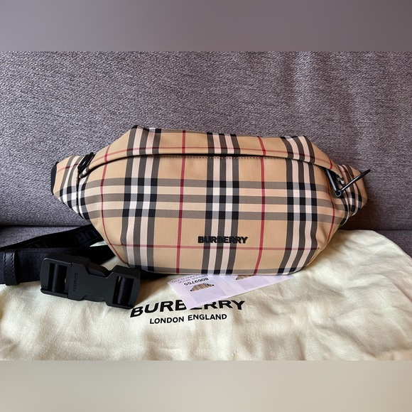 New BURBERRY check bag Sonny Belt bag waist Fanny pack shoulder Bag NWT - Picture 5 of 13